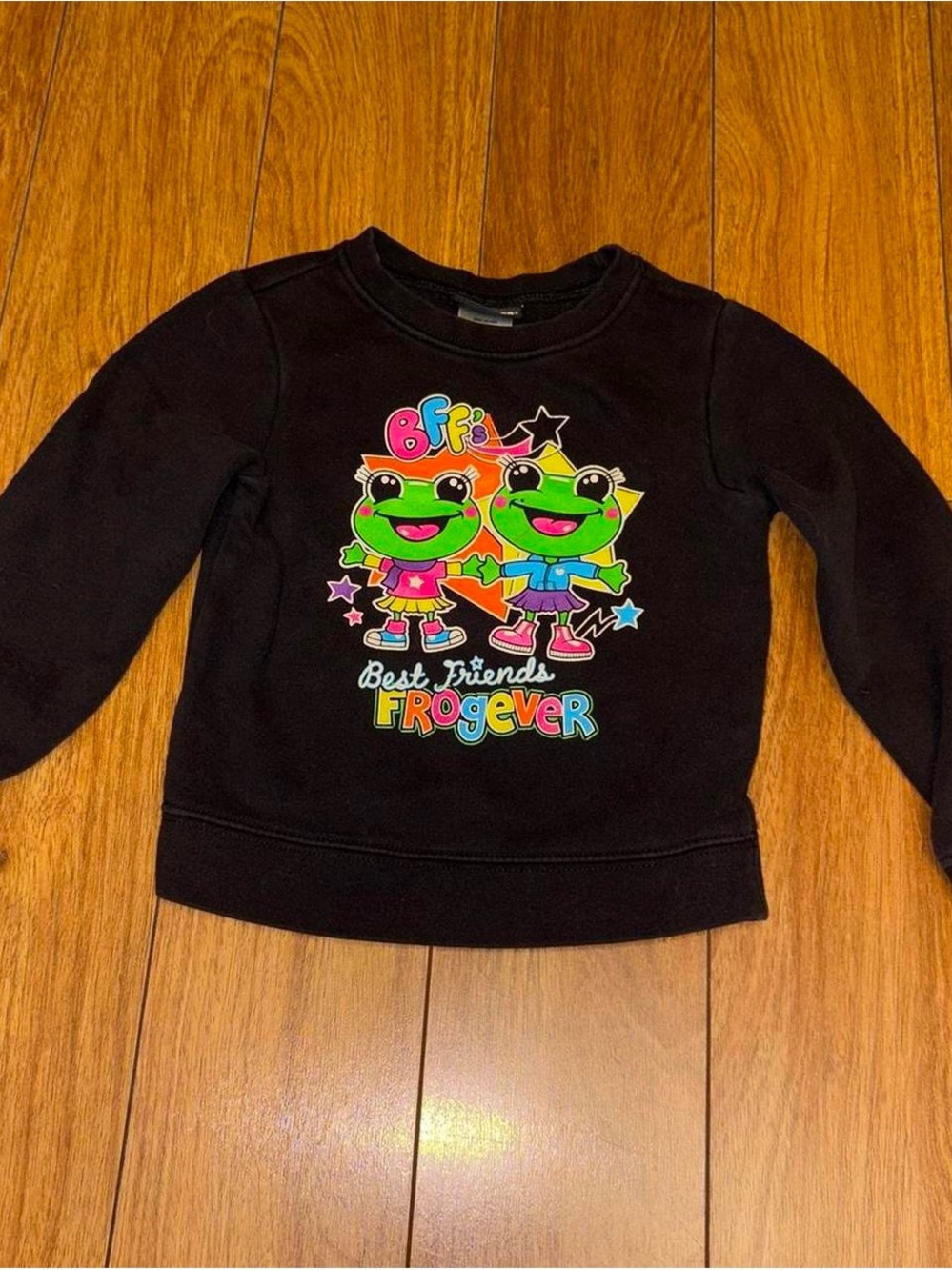 Y2K Joe Boxer black sweatshirt with frog design